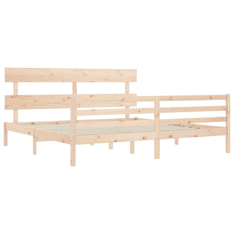 Lit pour personne âgée sans matelas bois massif - 5