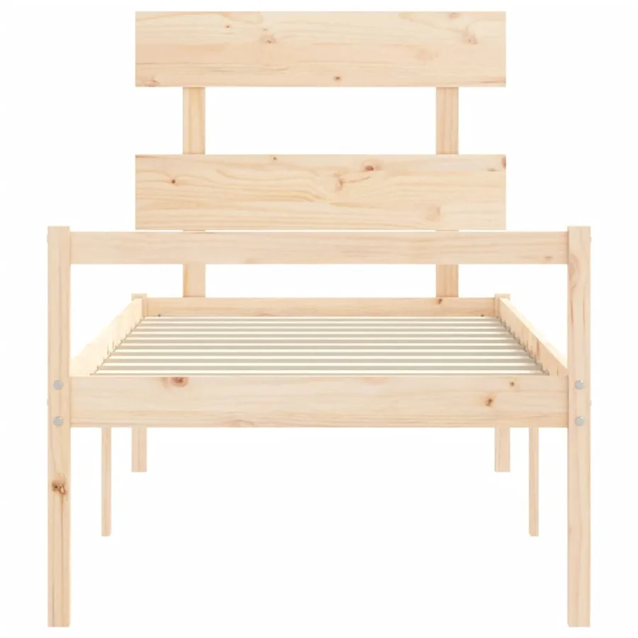 Lit pour personne âgée sans matelas bois massif - 6