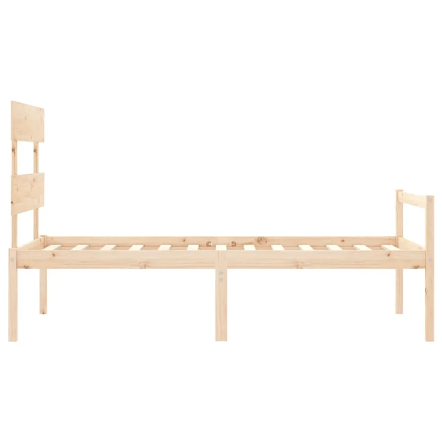 Lit pour personne âgée sans matelas bois massif - 7