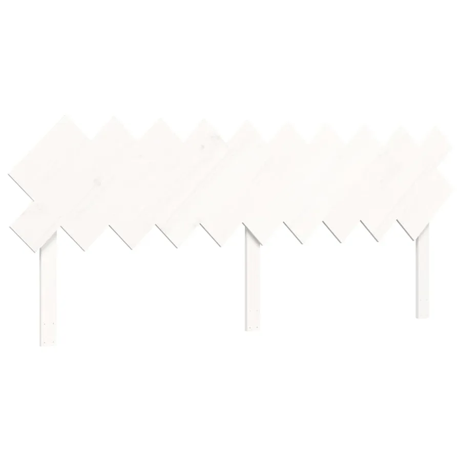 Cadre de lit sans matelas blanc 200x200 cm bois massif - 8