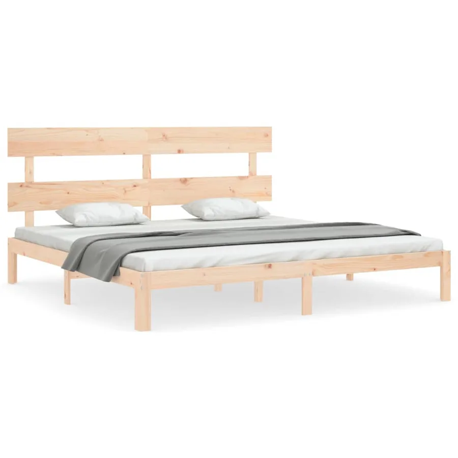 Cadre de lit sans matelas bois massif de pin - 2