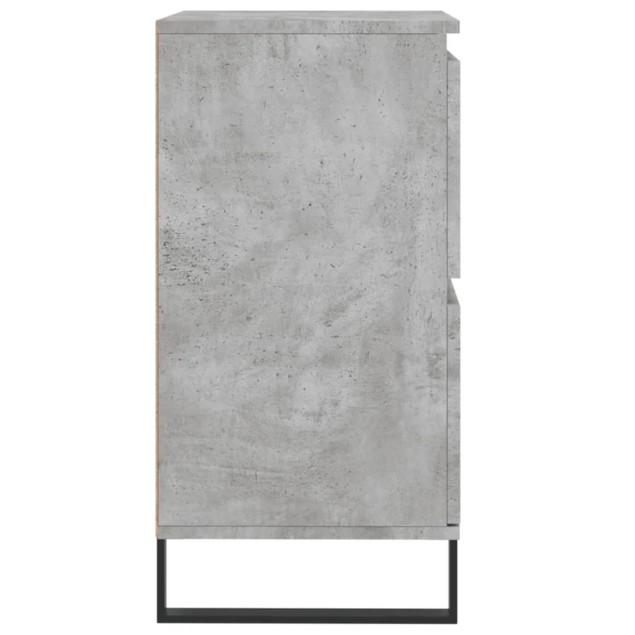 Buffets 2 pcs gris béton bois d'ingénierie - 7