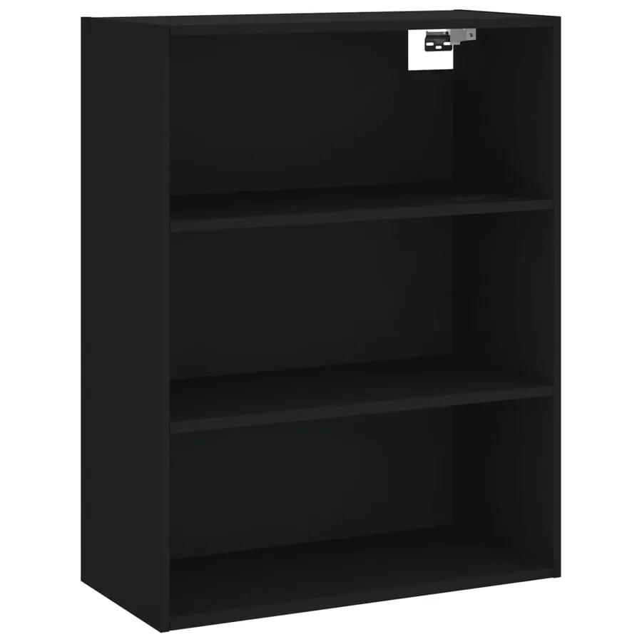 Buffet haut Noir 69,5x34x180 cm Bois d'ingénierie - 5