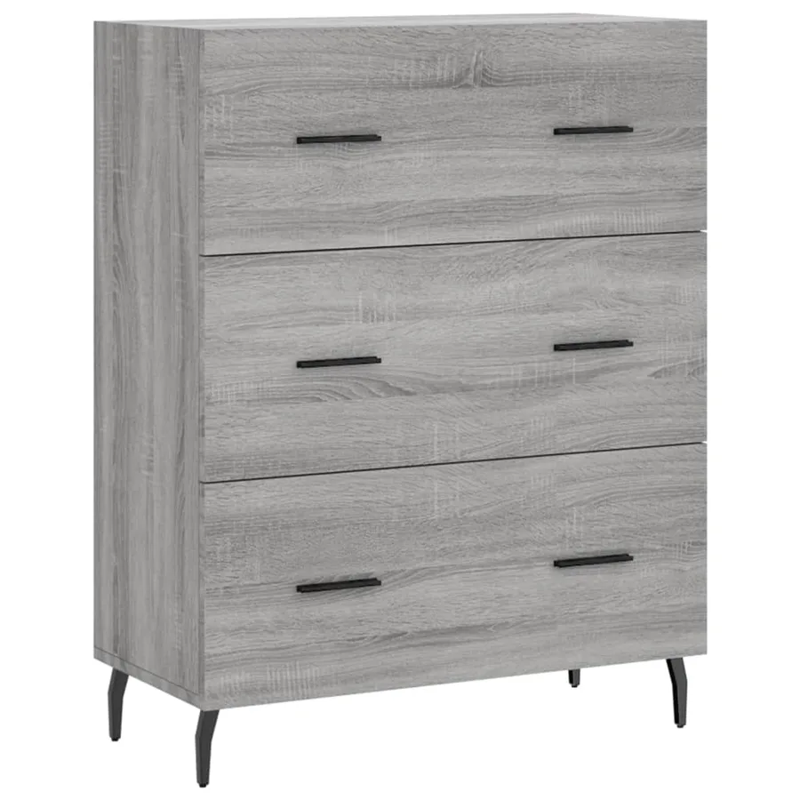 Buffet haut Sonoma gris 69,5x34x180 cm Bois d'ingénierie - 7
