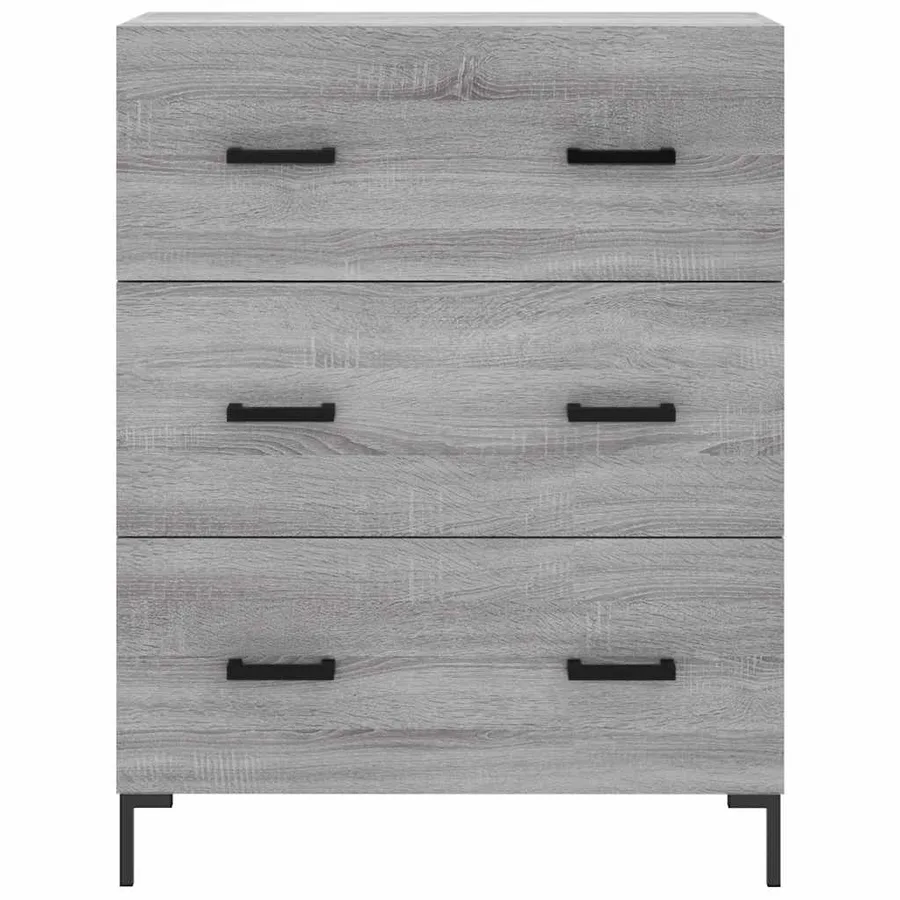 Buffet haut Sonoma gris 69,5x34x180 cm Bois d'ingénierie - 8