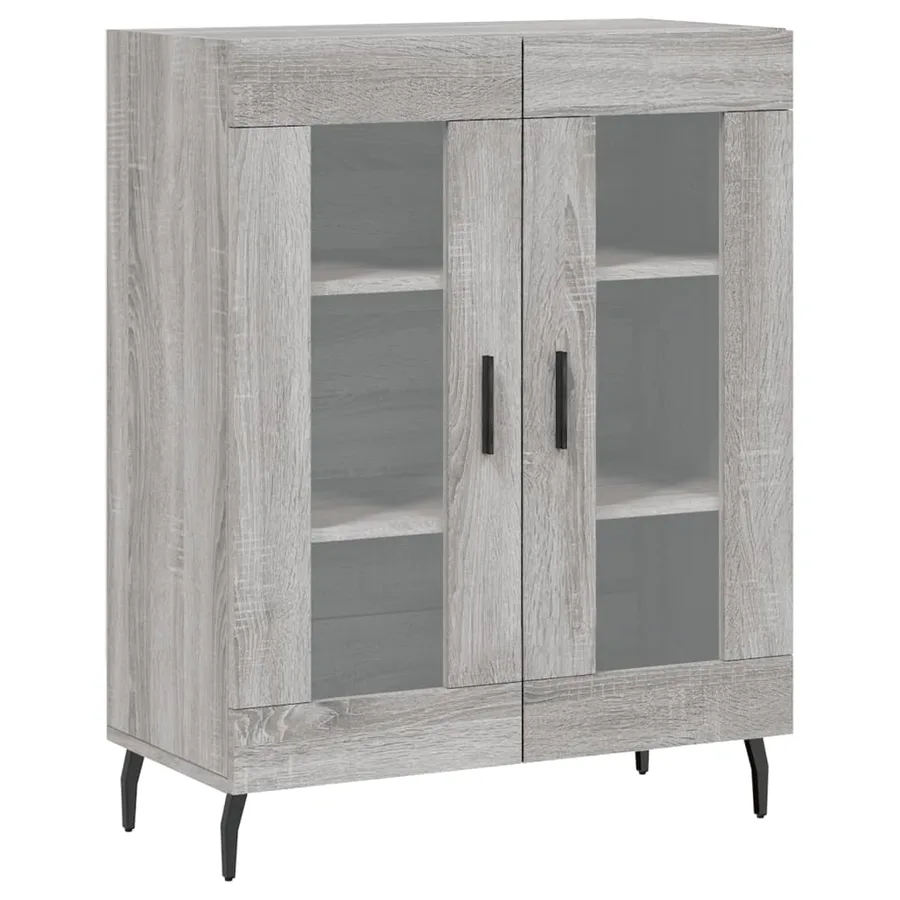 Buffet haut Sonoma gris 69,5x34x180 cm Bois d'ingénierie - 7
