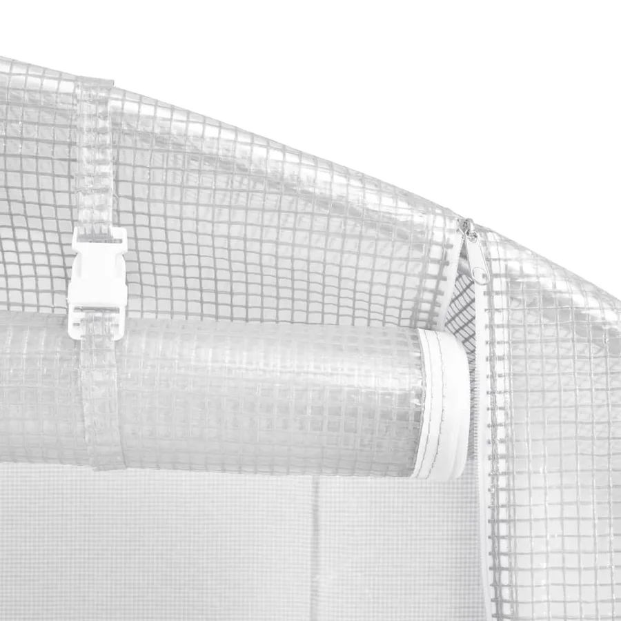 Serre avec cadre en acier blanc 84 m² 14x6x2,85 m - 11