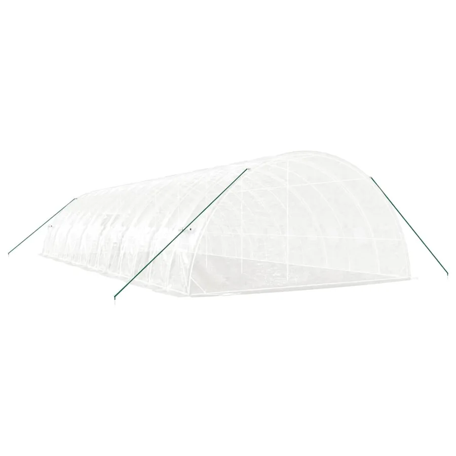 Serre avec cadre en acier blanc 84 m² 14x6x2,85 m - 6
