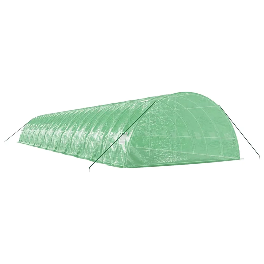 Serre avec cadre en acier vert 132 m² 22x6x2,85 m - 6
