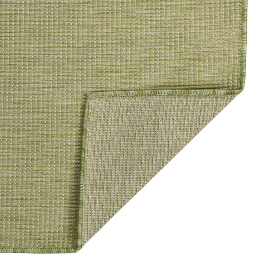 Tapis à tissage plat d'extérieur 140x200 cm Vert - 2