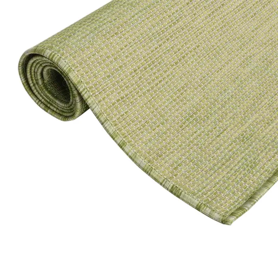 Tapis à tissage plat d'extérieur 140x200 cm Vert - 3