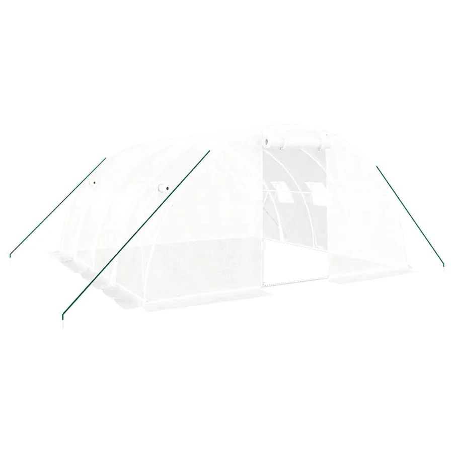 Serre avec cadre en acier Blanc 16 m² 4x4x2 m - 2