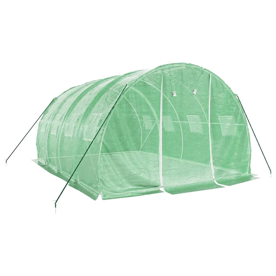 Serre avec cadre en acier vert 12 m² 4x3x2 m - 3