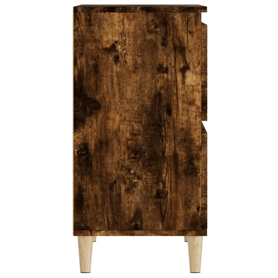 Buffets 3 pcs chêne fumé 60x35x70 cm bois d'ingénierie - 9