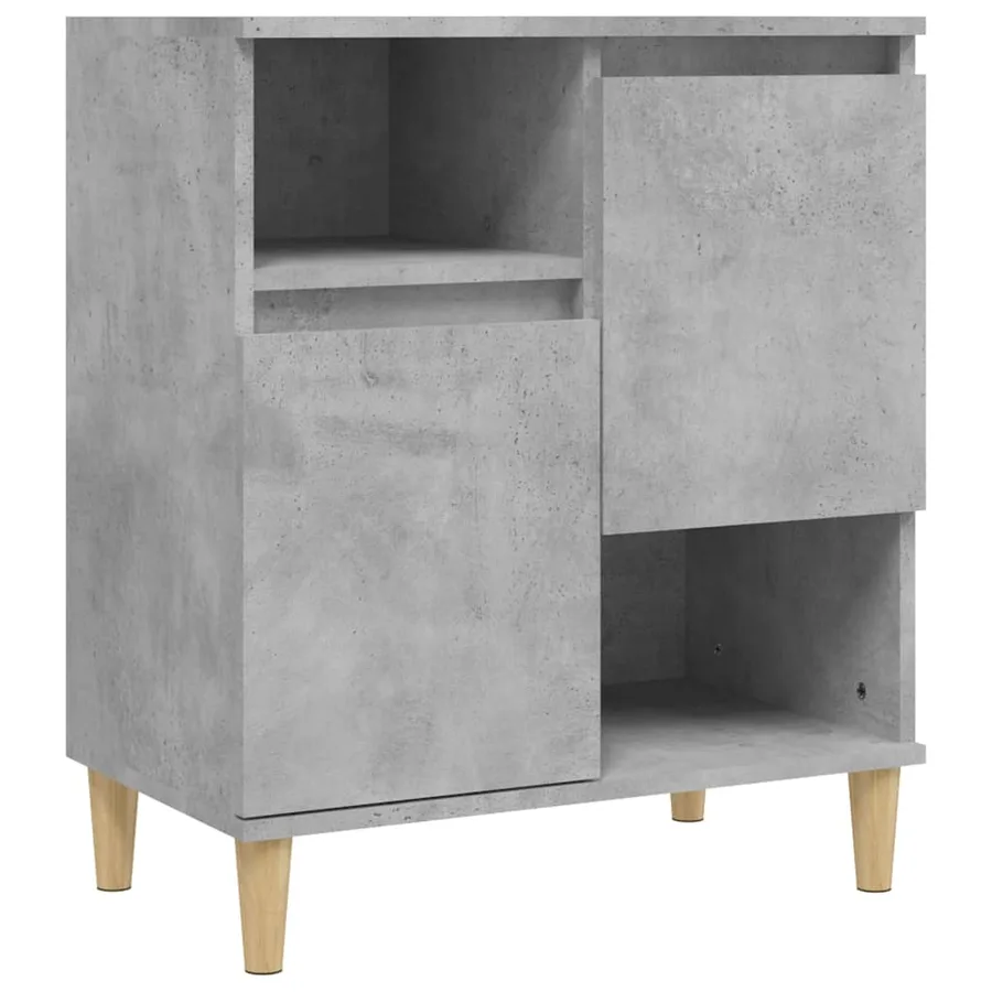 Buffets 3 pcs gris béton 60x35x70 cm bois d'ingénierie - 5