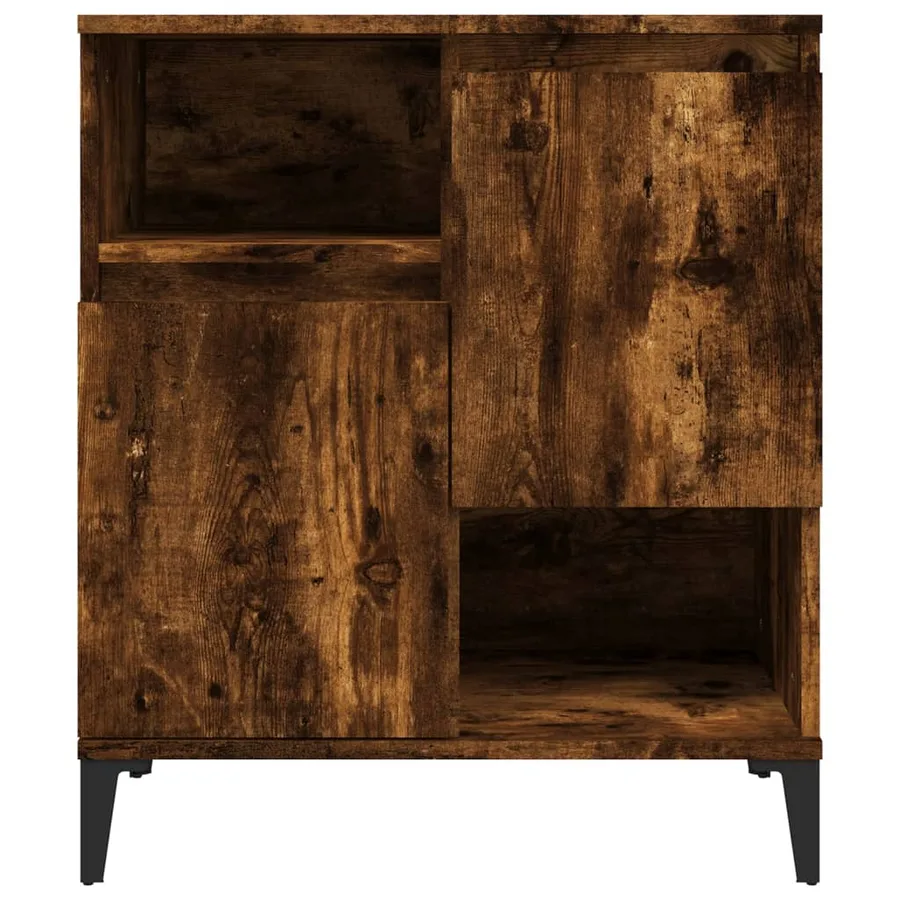 Buffets 2 pcs chêne fumé 60x35x70 cm bois d'ingénierie - 6