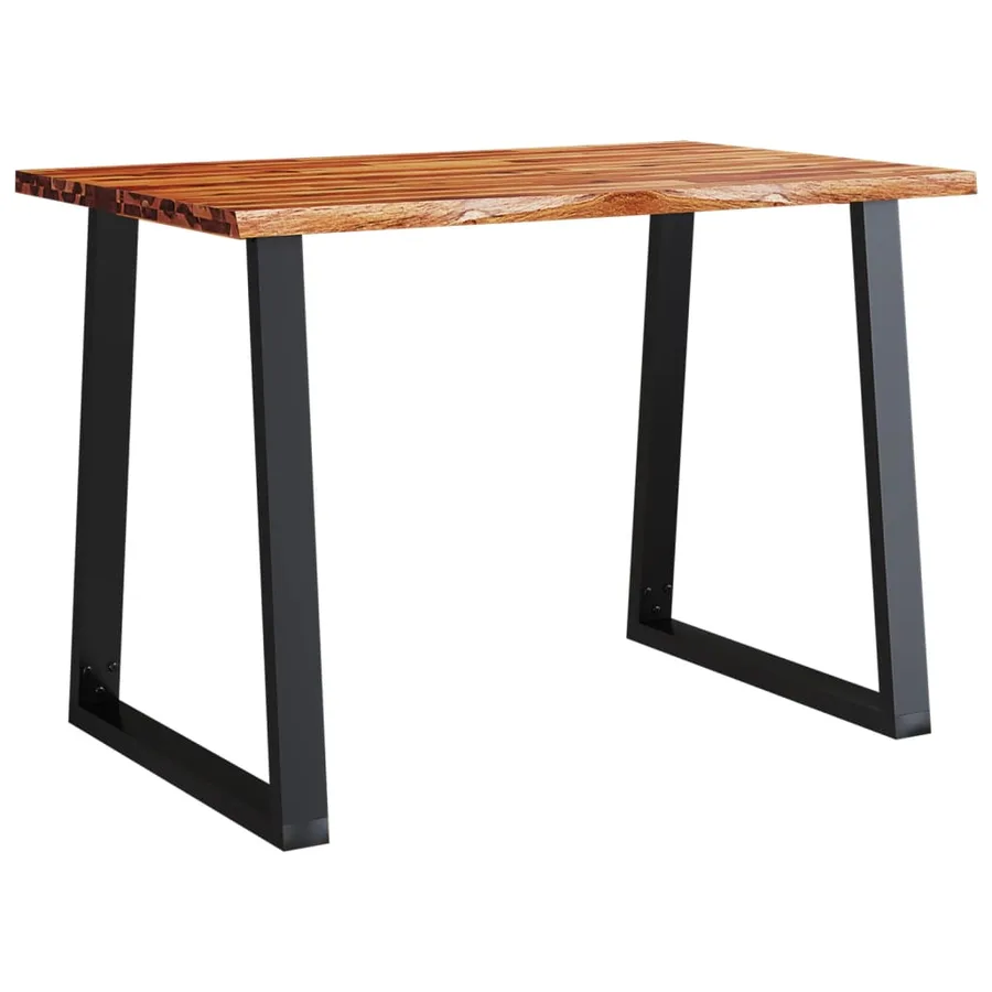 Ensemble à manger 3 pcs avec bord vivant bois massif d'acacia - 3