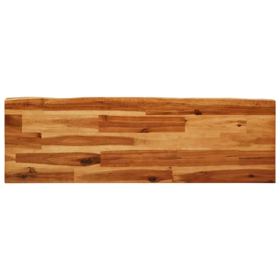 Ensemble à manger 3 pcs avec bord vivant bois massif d'acacia - 6