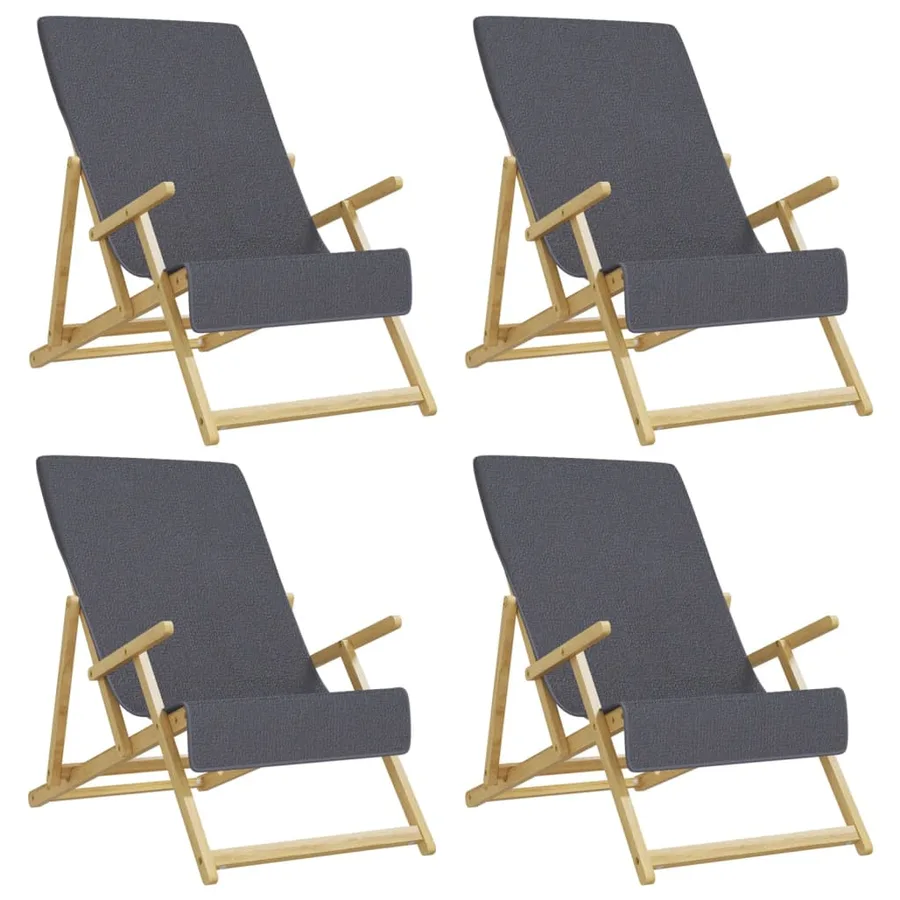 Serviettes de plage 4 pcs anthracite 60x135 cm tissu 400 GSM - 2
