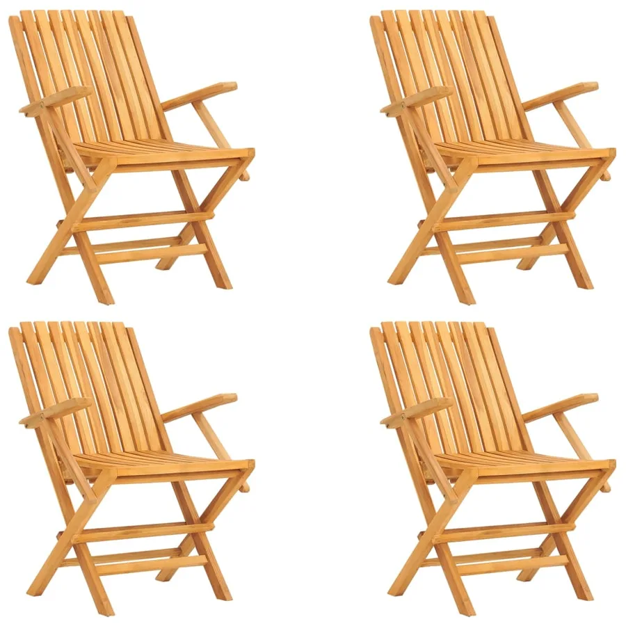 Ensemble à manger de jardin 5 pcs Bois de teck massif - 3