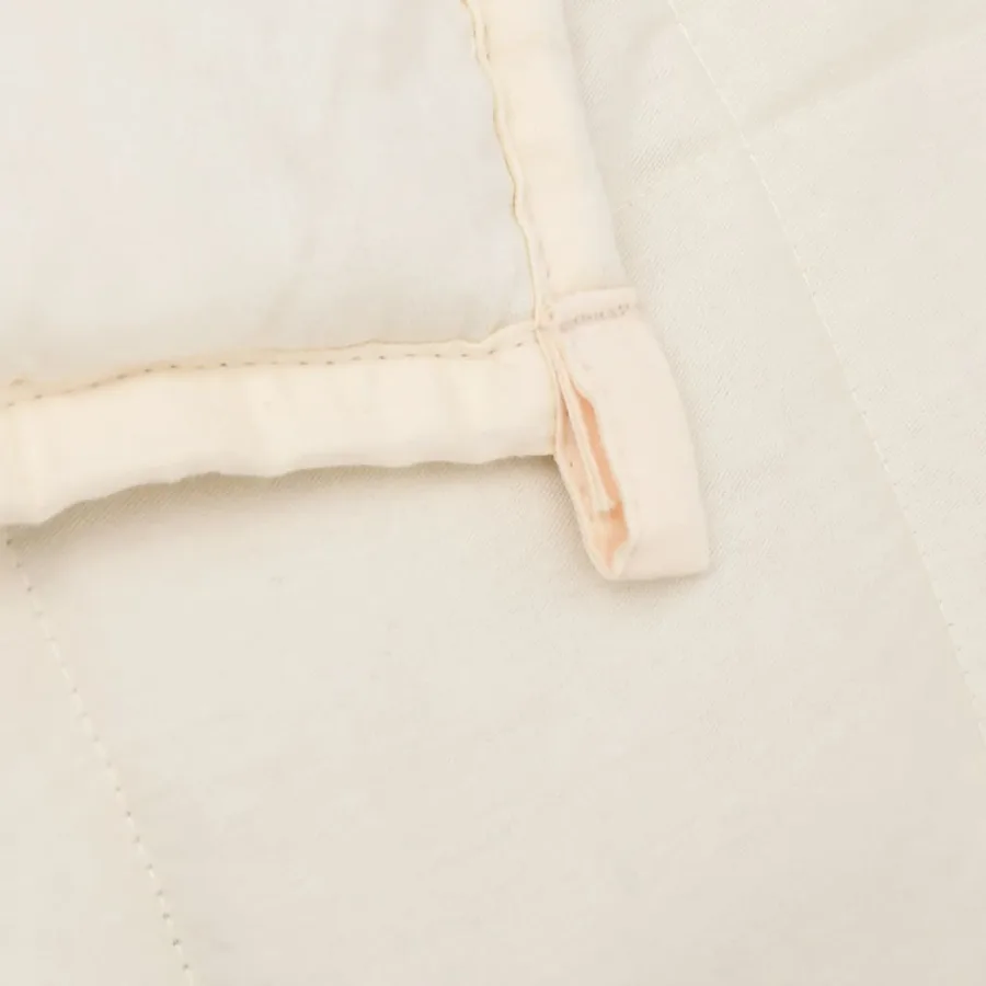 Couverture lestée Crème clair 152x203 cm 11 kg Tissu - 5