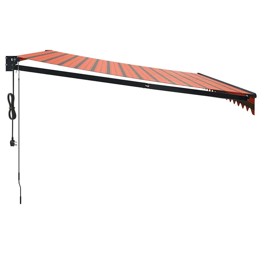 Auvent rétractable automatique orange et marron 4,5x3 m - 6