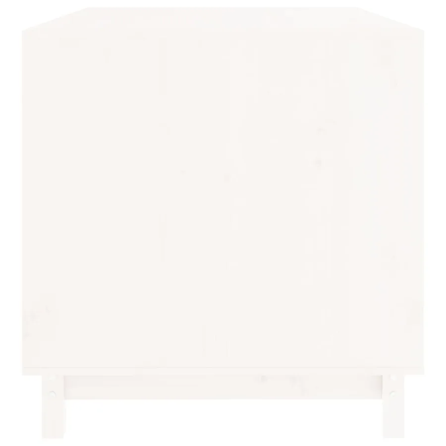 Niche pour chien Blanc 100x70x72 cm Bois de pin massif - 5