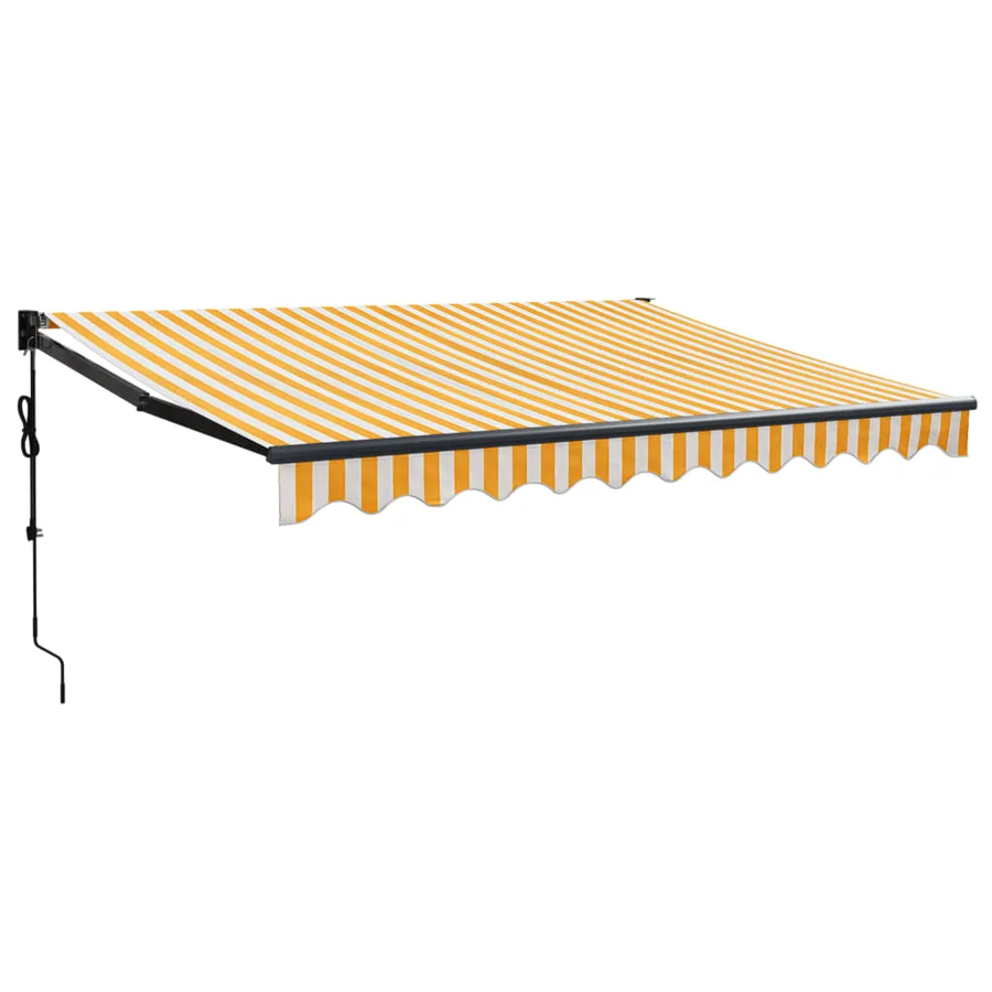 Auvent rétractable automatique jaune et blanc 3x2,5 m - 2