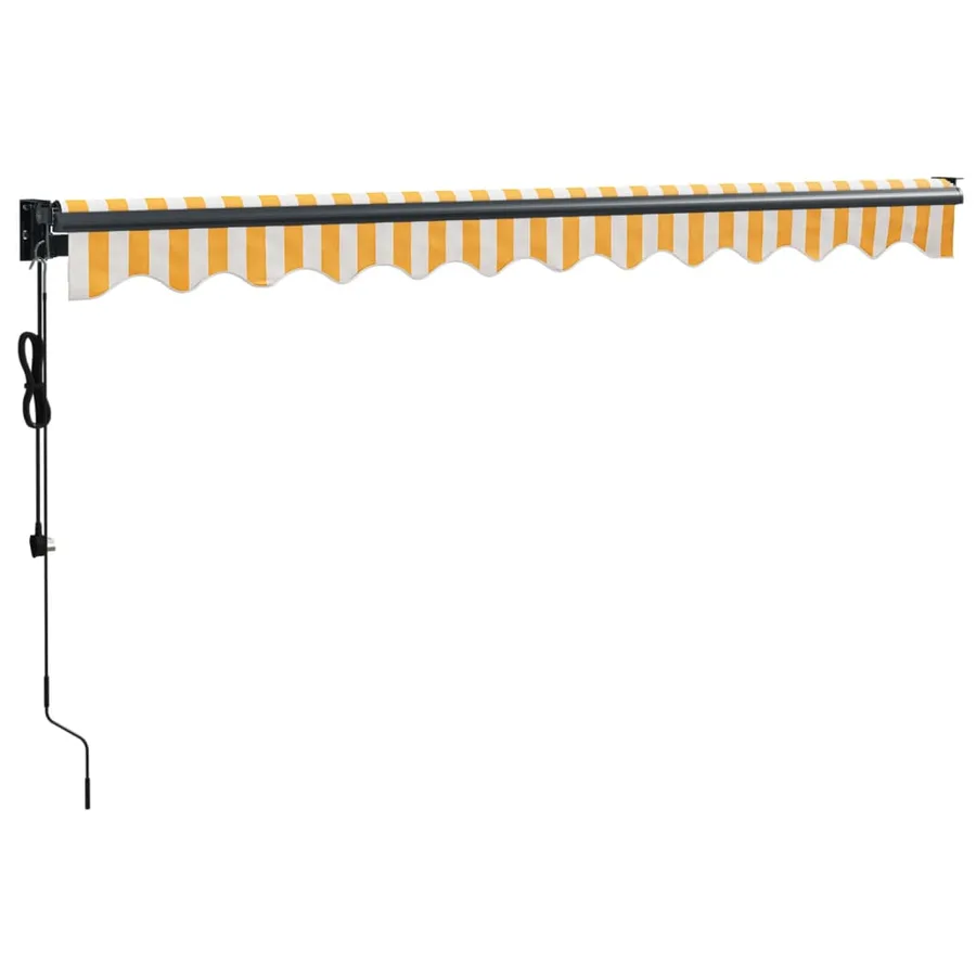 Auvent rétractable automatique jaune et blanc 3x2,5 m - 4