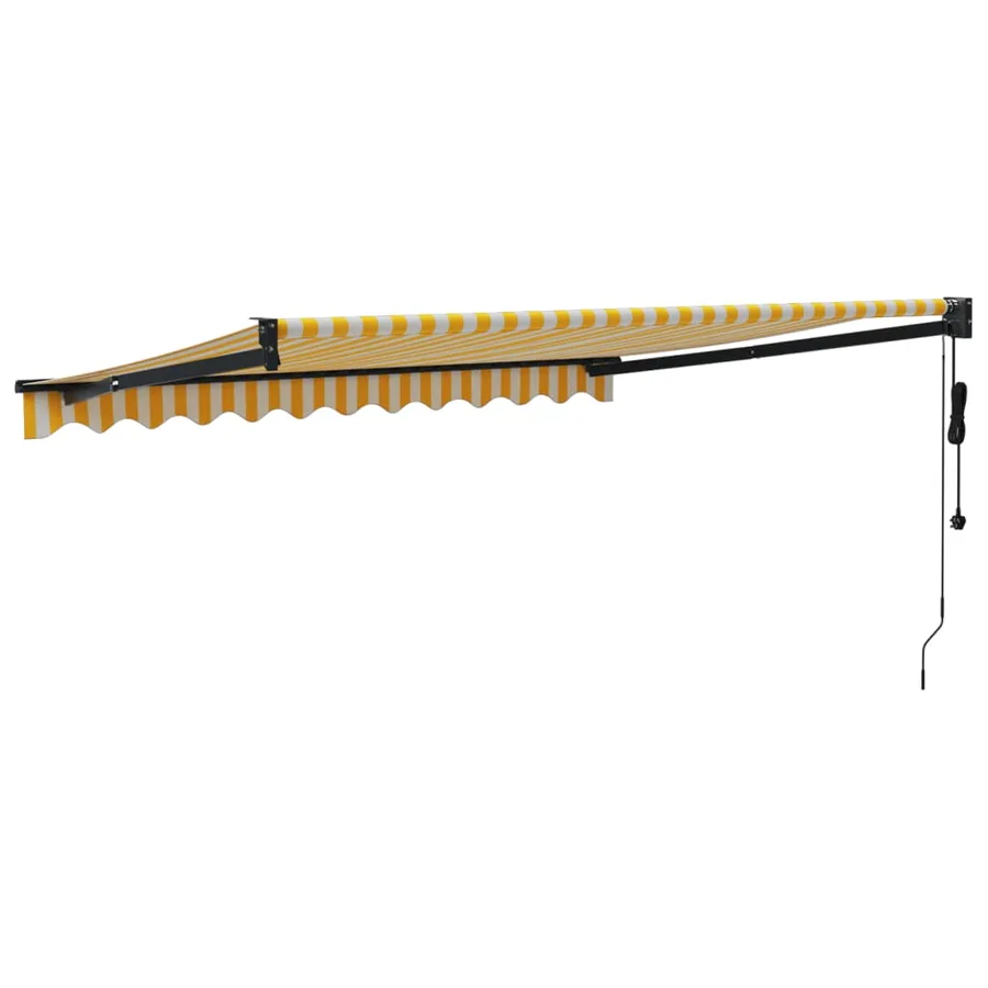 Auvent rétractable automatique jaune et blanc 3x2,5 m - 5