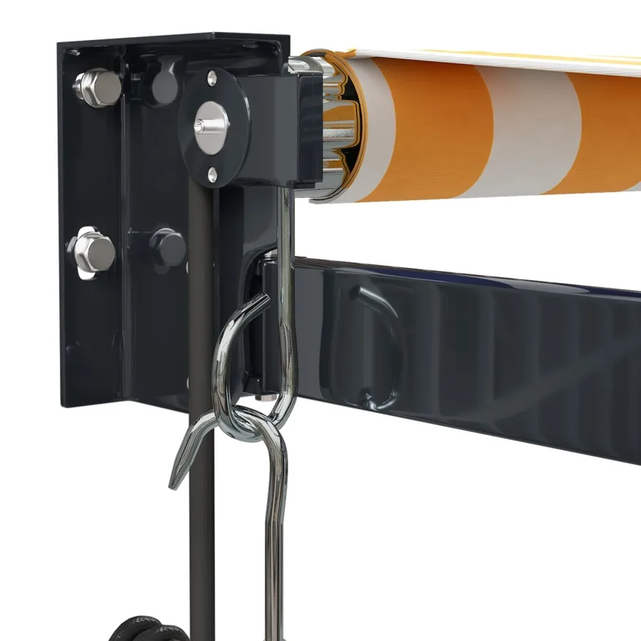 Auvent rétractable automatique jaune et blanc 3x2,5 m - 7