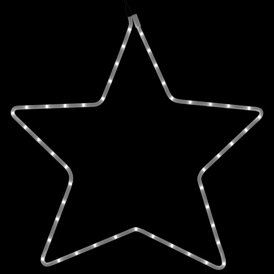 Figures d'étoiles de Noël avec 48 LED 2 pcs Blanc chaud 56 cm - 5
