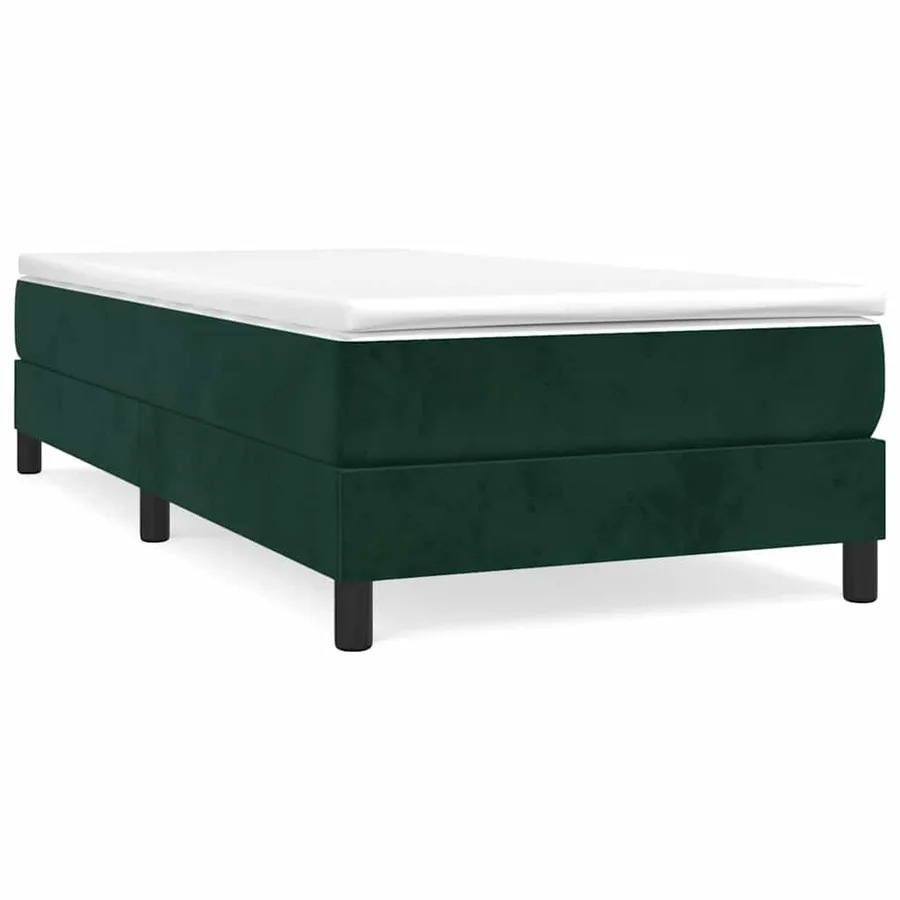 Sommier à lattes de lit avec matelas Vert foncé 100x200 cm - 2