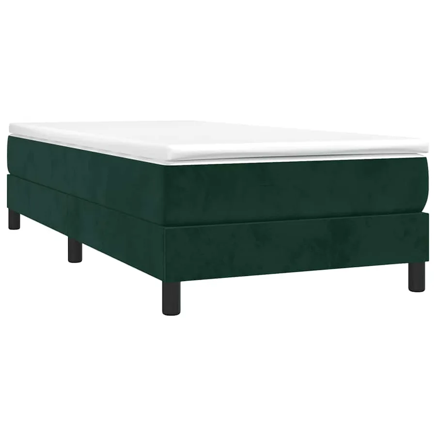 Sommier à lattes de lit avec matelas Vert foncé 100x200 cm - 3
