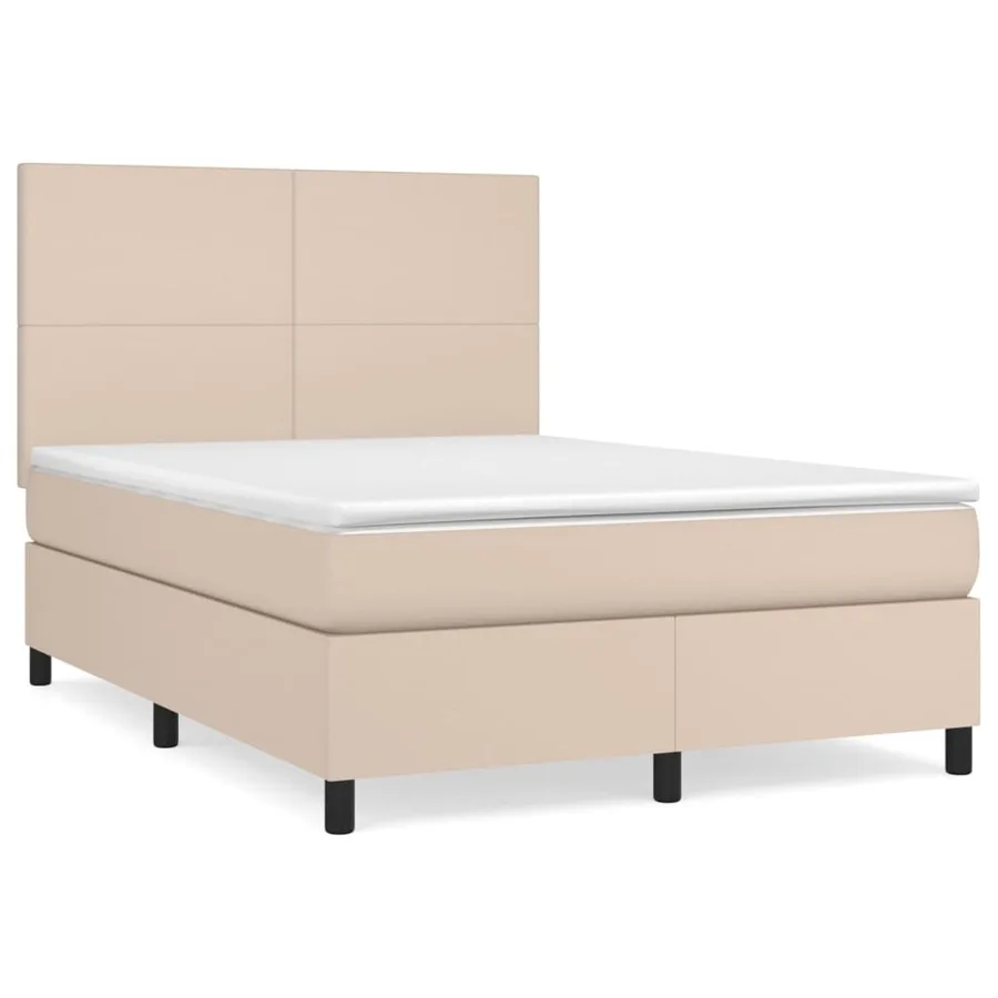 Sommier à lattes de lit avec matelas Cappuccino 140x200 cm - 2