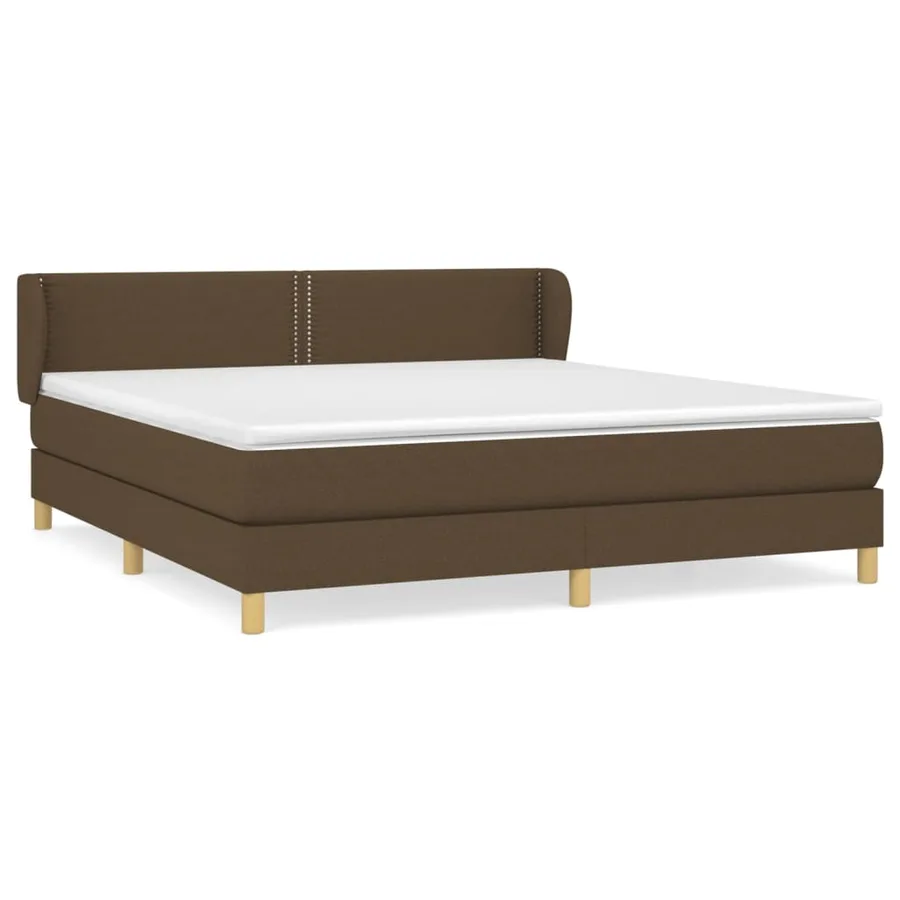 Sommier à lattes de lit avec matelas Marron foncé 180x200 cm - 2