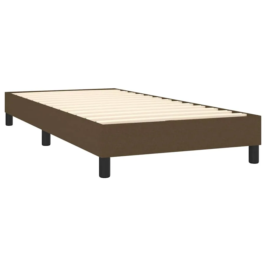 Sommier à lattes de lit avec matelas Marron foncé 80x200 cm - 4