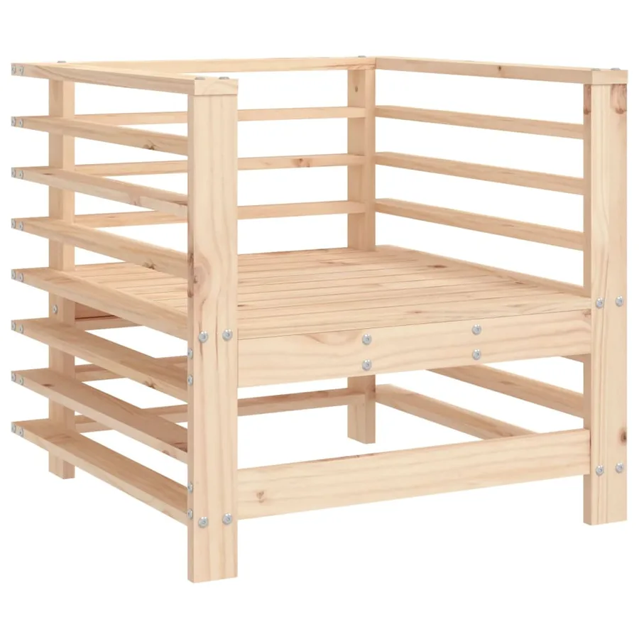 Chaises de jardin avec coussins lot de 2 bois de pin massif - 7