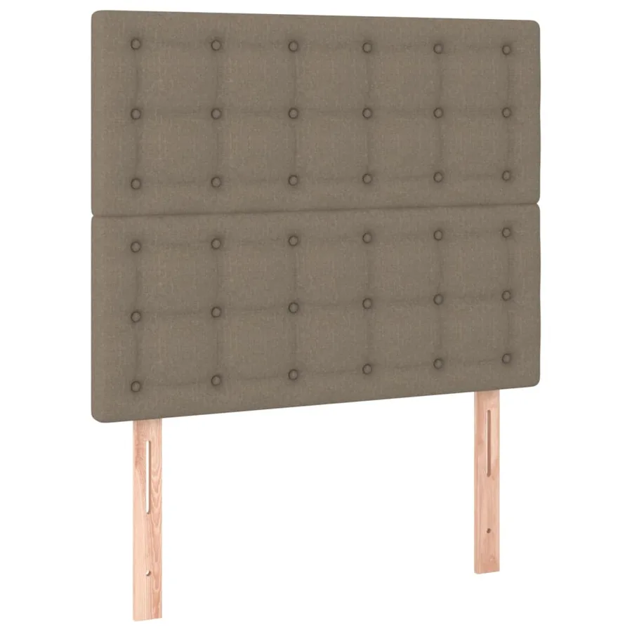 Sommier à lattes de lit avec matelas Taupe 90x200 cm Tissu - 5
