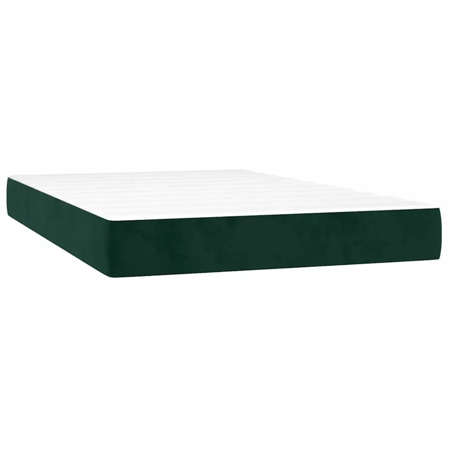 Sommier à lattes de lit avec matelas LED Vert foncé 120x200 cm - 6