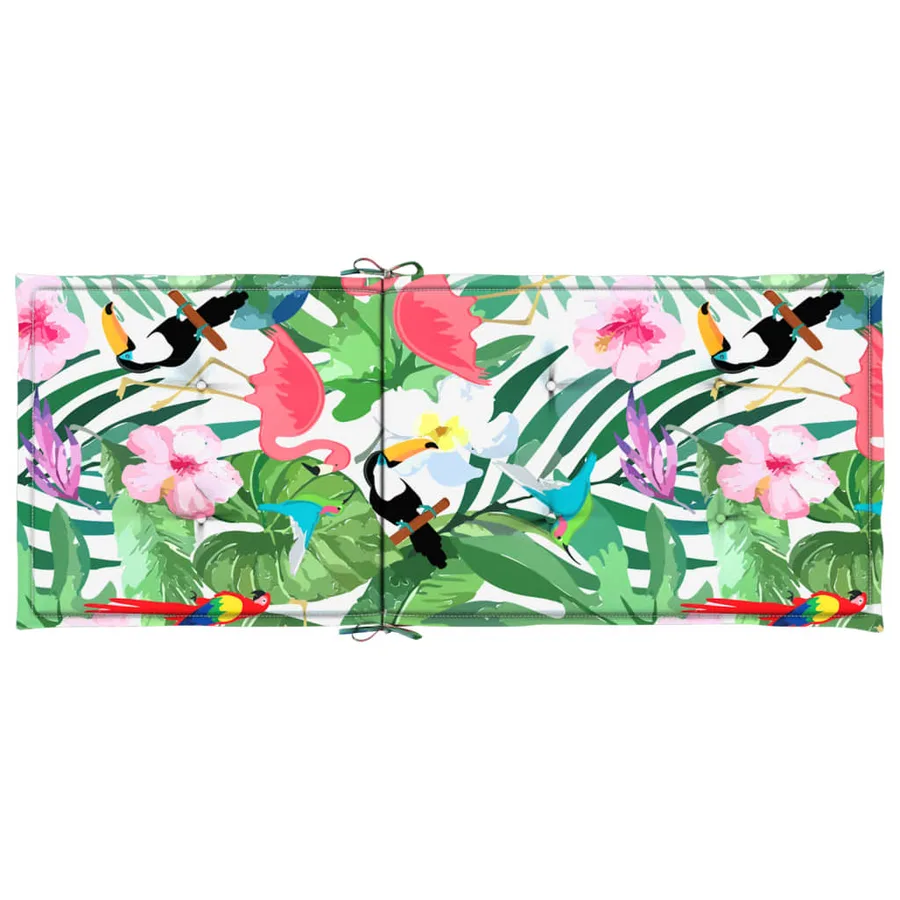 Coussins de chaise à dossier haut lot de 4 multicolore tissu - 7