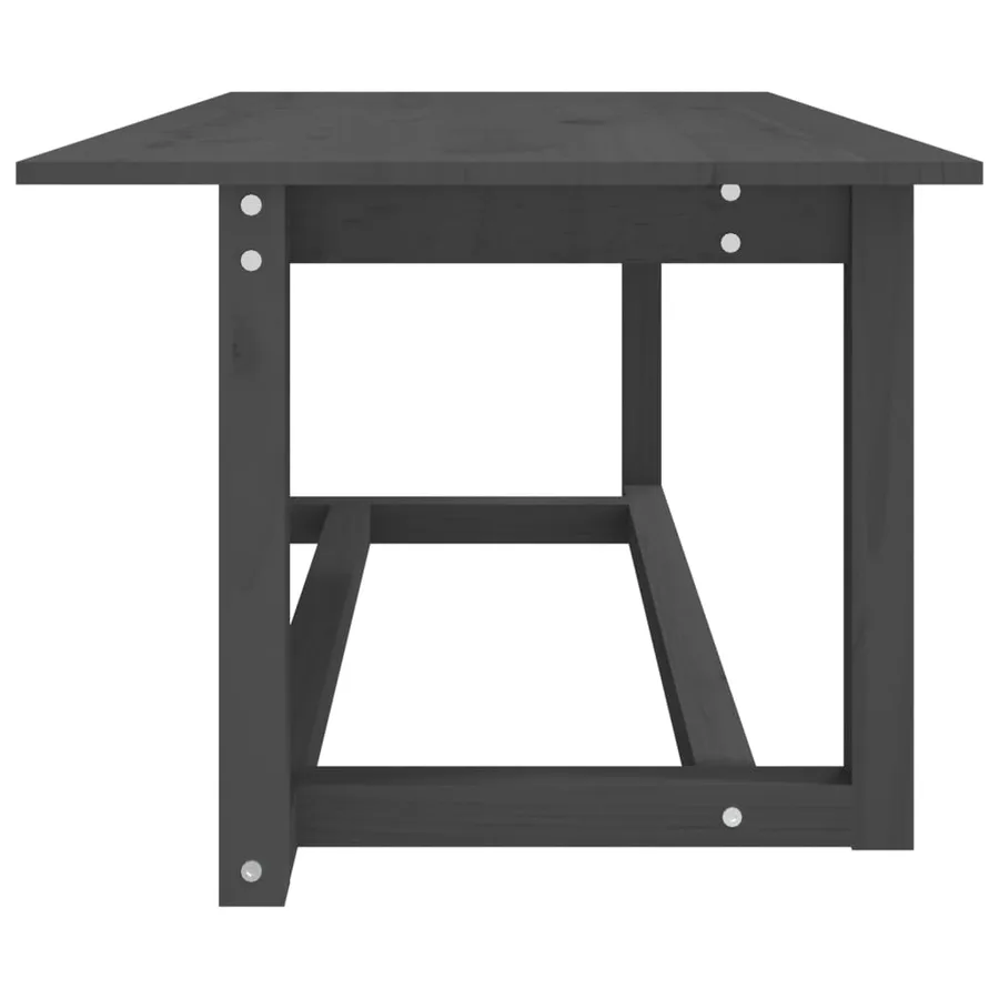 Table basse Gris 110x55x45 cm Bois massif de pin - 4