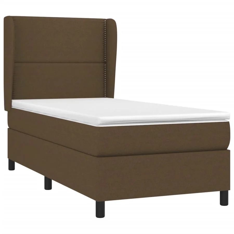Sommier à lattes de lit avec matelas Marron foncé 90x200 cm - 3