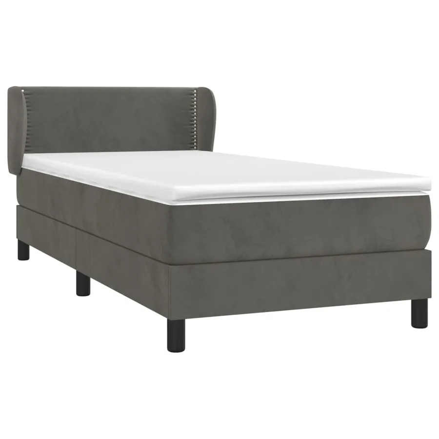 Sommier à lattes de lit avec matelas Gris foncé 100x200 cm - 3