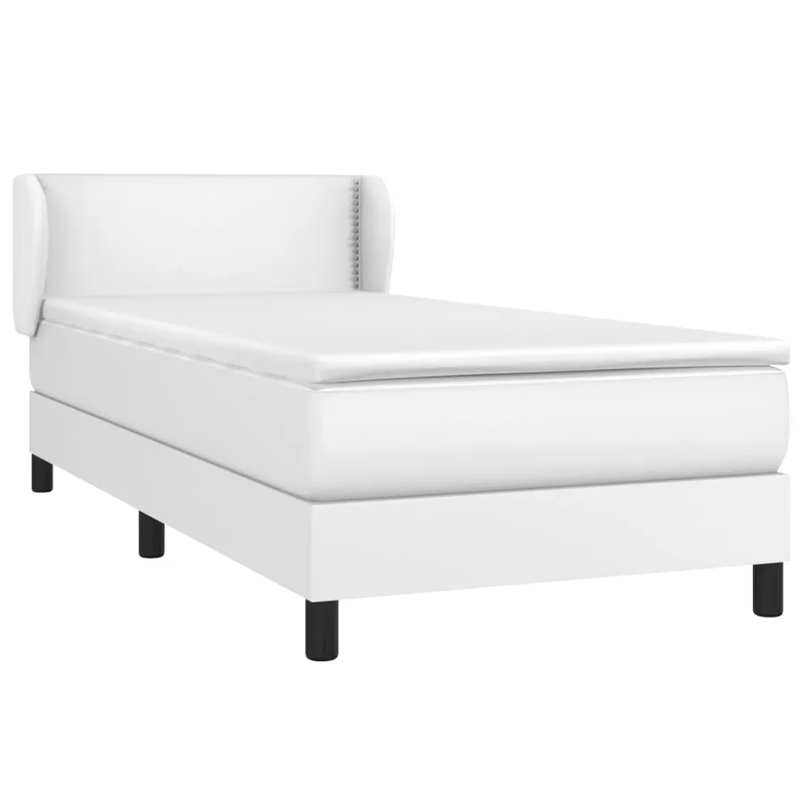 Sommier à lattes de lit avec matelas Blanc 100x200cm Similicuir - 3