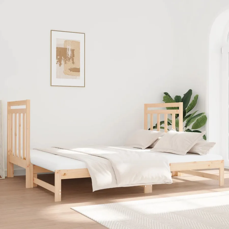 Lit coulissant sans matelas 2x(90x190) cm - 6