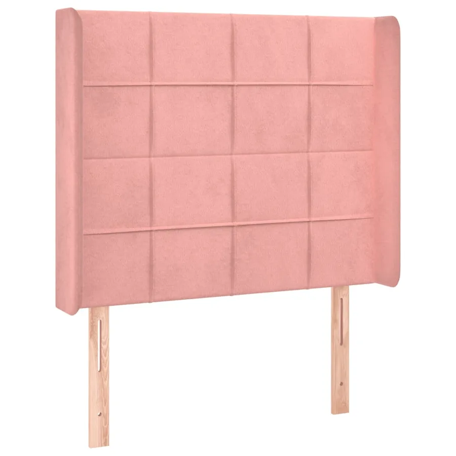 Tête de lit à LED Rose 83x16x118/128 cm Velours - 3