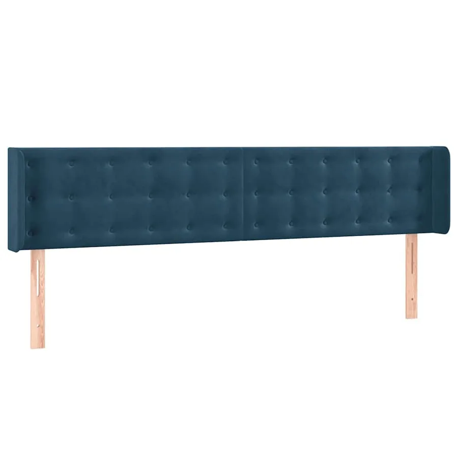 Tête de lit à LED Bleu foncé 183x16x78/88 cm Velours - 3