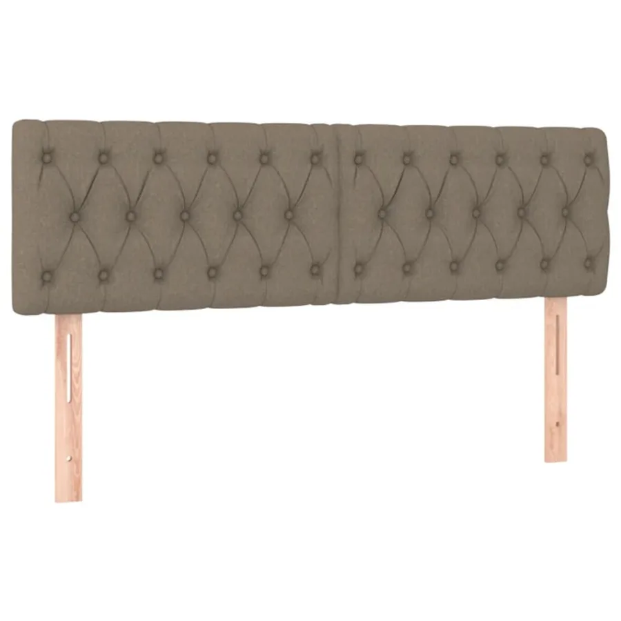 Tête de lit à LED Taupe 160x7x78/88 cm Tissu - 4