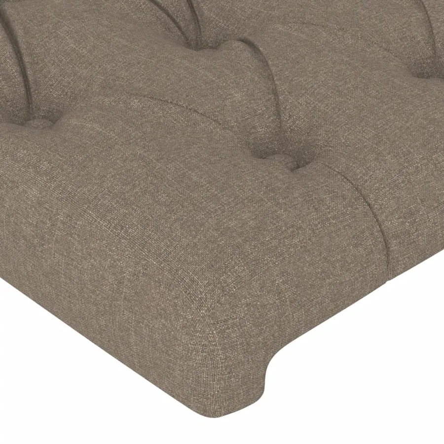 Tête de lit à LED Taupe 160x7x78/88 cm Tissu - 5